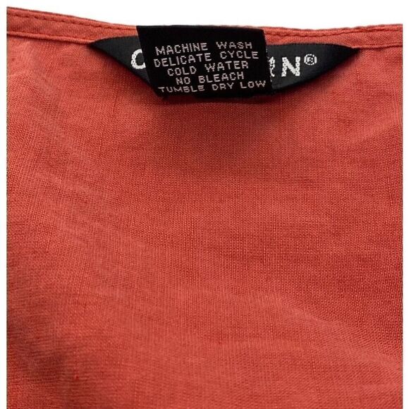 Citron Santa Monica Sleeveless Tank Silk Linen Blend Terra Cotta Clay Size PXS - Picture 8 of 9